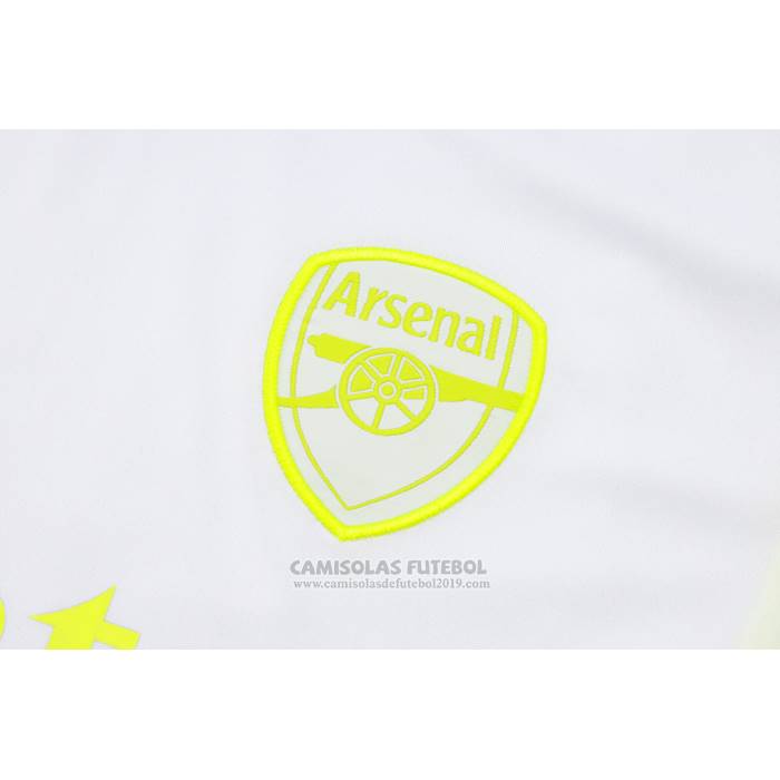 Fato de Treino Arsenal Manga Curta 2023-2024 Branco - Calcas Curta